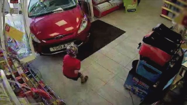 VIDEO: Boy in candy aisle nearly crushed when vehicle driven by drunk driver smashes into store