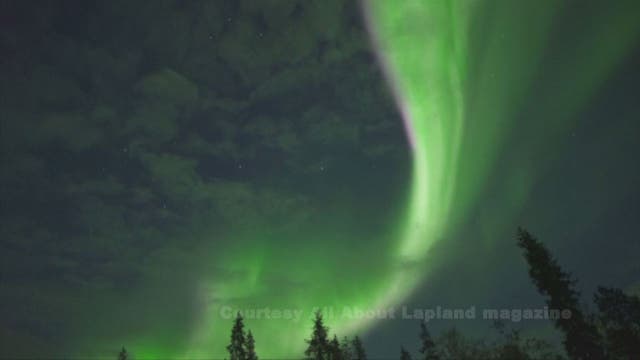 Dramatic northern lights display in Finland