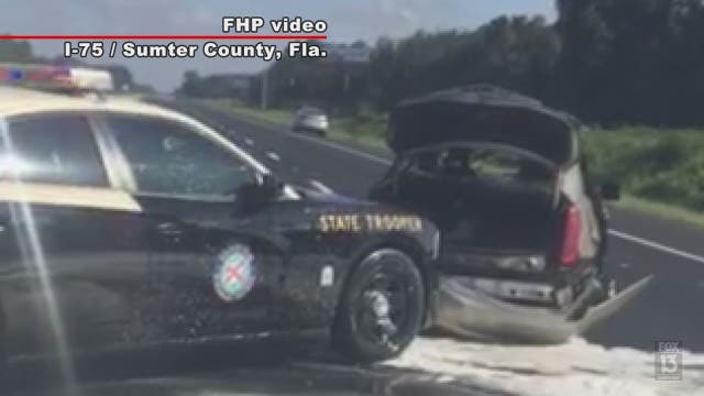 Troopers get creative to keep highway clear for evacuees