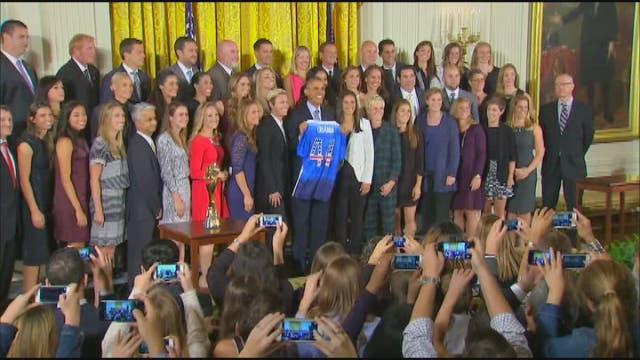Women's World Cup champions visit White House