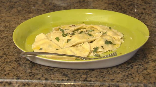 Good Day Gourmet: Vanessa's Basil & goat cheese mezzaluna