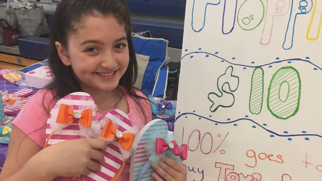 Young girl's flip flop business helps other kids