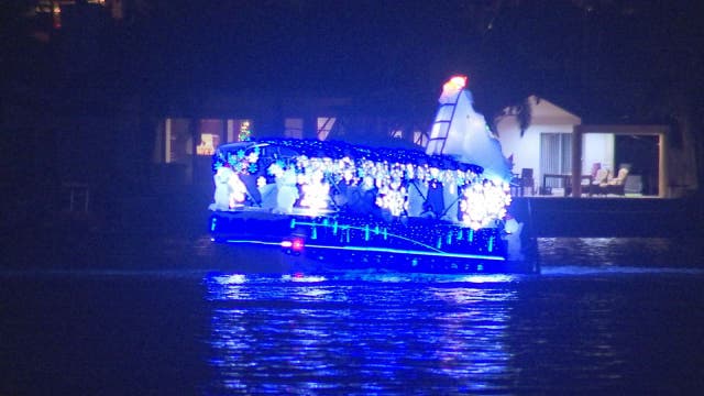 Boats light up for Treasure Island's favorite parade