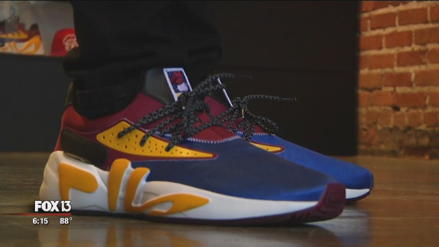 Ybor City immortalized with custom sneakers