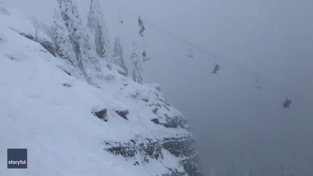 Skiers lowered to ground after being stuck on chairlift for hours