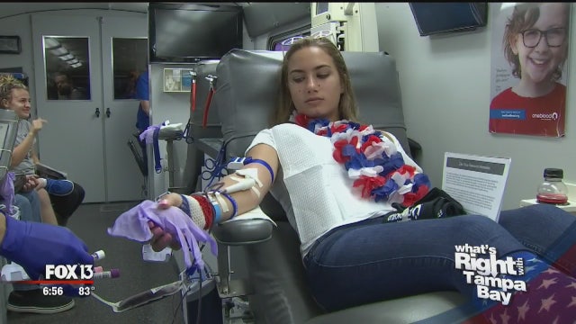 High school students give back by giving blood