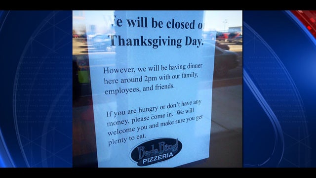 Photo of Ohio pizzeria's kind, welcoming sign goes viral