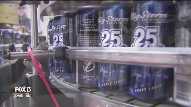 Tampa Bay Lightning celebrate 25 years with beer