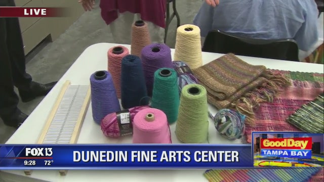 Learning to weave at Dunedin Fine Arts Center