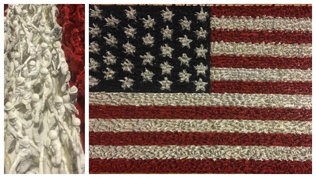 GA man creates American flag made of plastic Army men