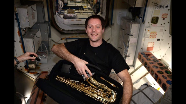 Sax in space: French astronaut delighted with birthday gift