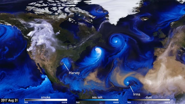 Blowing in the wind: NASA video shows global view of atmosphere's swirls