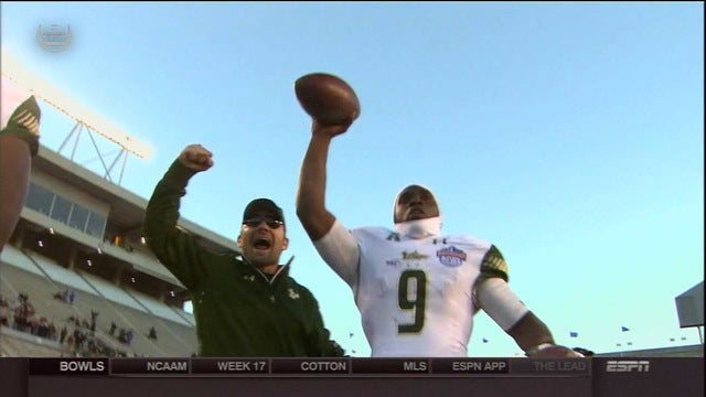 USF beats S Carolina 46-39 in Birmingham Bowl
