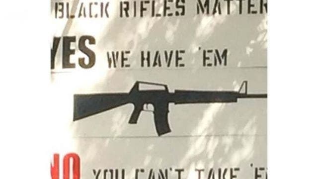 'Black Rifles Matter' sign offends tourists to Maine town