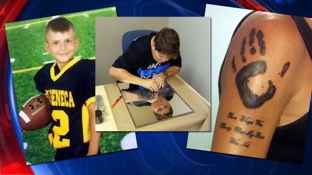 Ephemeral handprint becomes permanent memory, thanks to officer