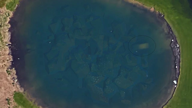 Car in lake with victim inside visible on Google maps