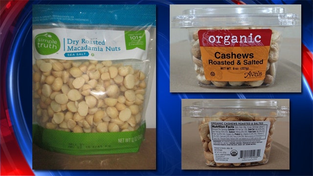 Cashews, Macadamia nuts recalled for possible listeria risk