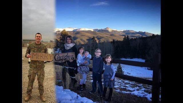 Military wife finds sweet way to include husband in Christmas card