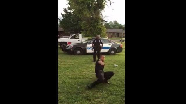 WATCH: Police officer shows off dance moves at community cookout