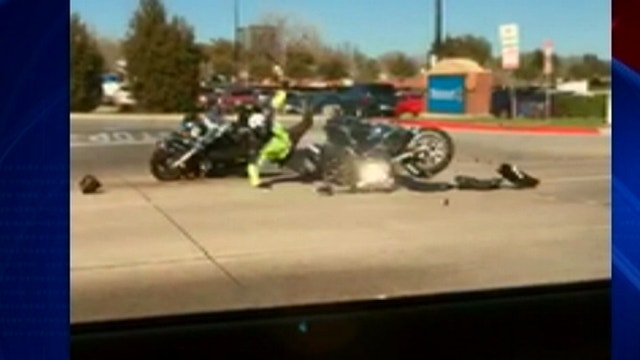 Grand Prairie motorcycle officer crash caught on video