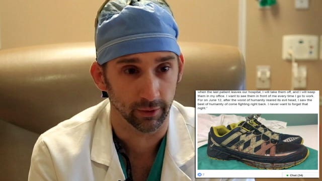 Orlando doctor behind photo of blood-stained shoes speaks