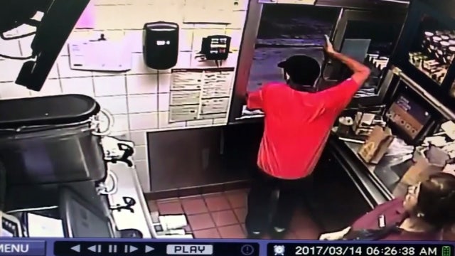 WATCH: Drive-thru worker jumps into 'hero mode,' helps officer
