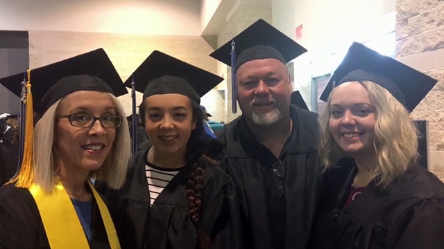 The family that studies together, graduates college together