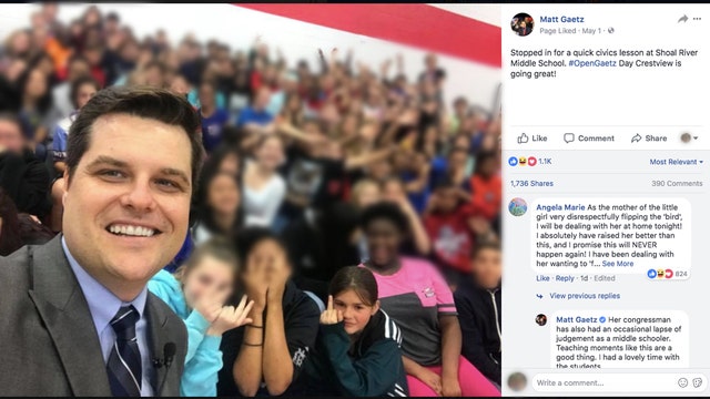 Mom 'very sorry' after student makes obscene gesture in congressman's selfie
