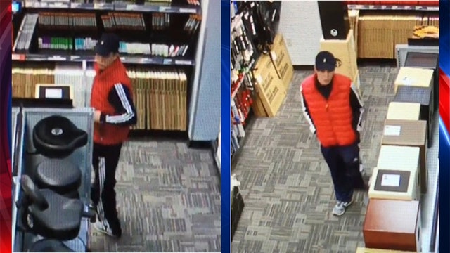 Man steals guitar by stuffing it in pants, walking away