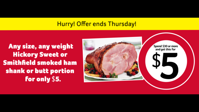Winn-Dixie offers $5 ham for Thanksgiving