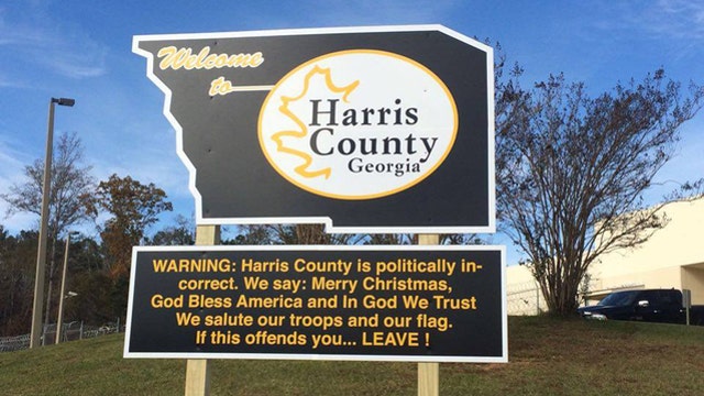 Sheriff pays for, posts 'politically incorrect' welcome sign