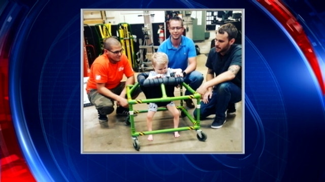 Home Depot employees build custom walker for 2-year-old