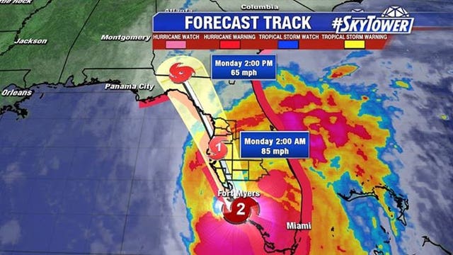 Weakening Irma takes aim at Tampa Bay