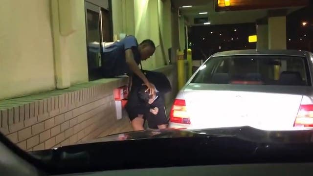 VIDEO: McDonald's drive-thru customer chokes worker