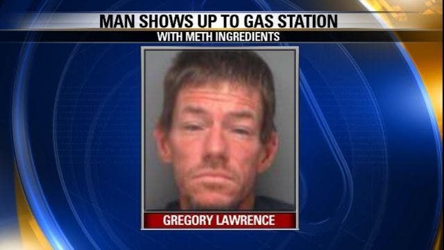Man arrested for having meth ingredients at gas station