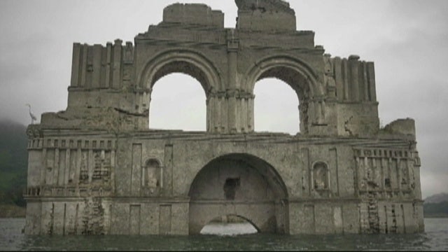 Centuries-old church emerges from water