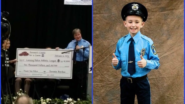 Boy sacrifices birthday party to thank officers