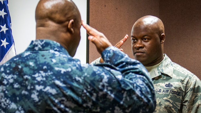 Military twins come together again for enlistment, promotion