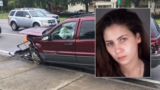 FHP: Pasco woman ran red light, arrested after child -- with no seat belt on -- was ejected