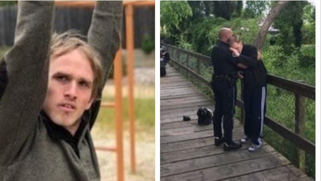 Police officer hugs missing man after search in Rohnert Park