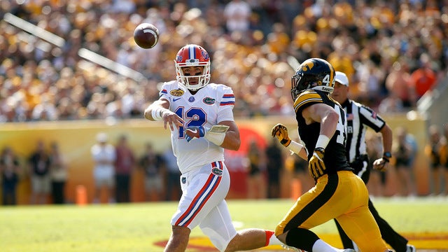 Appleby shines, No. 20 Florida beats Iowa in Outback Bowl