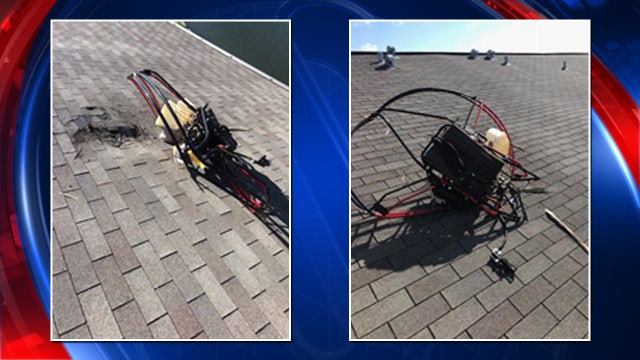 No injuries after paramotor hits DeSoto condo