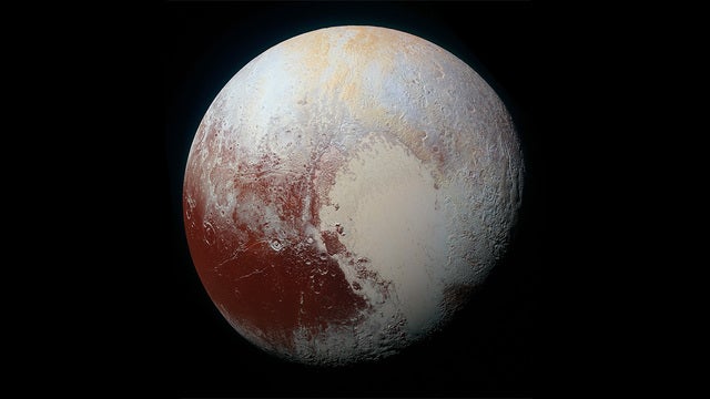 See Pluto's 'heart' -- in color