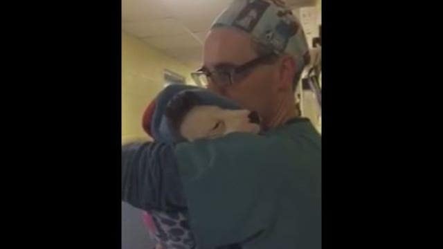 Vet comforts puppy video goes viral