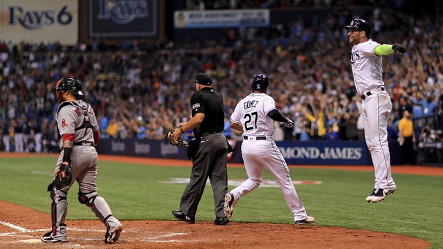 Span's 3-run triple helps Rays rally in 8th past Red Sox, 6-4