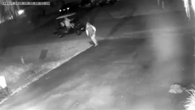 WATCH: Golf cart getaway for campaign sign thief