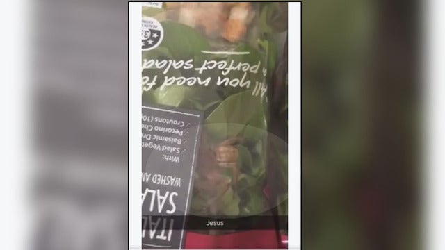 Woman finds huge arachnid crawling around in salad