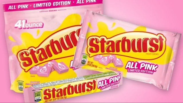 'All-Pink' Starburst coming soon