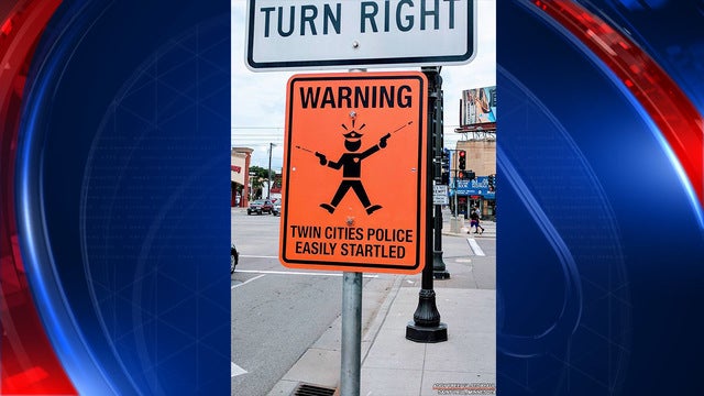 Fake street signs warn of easily started police