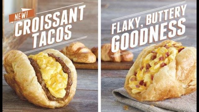 Taco Bell unleashes croissant breakfast tacos